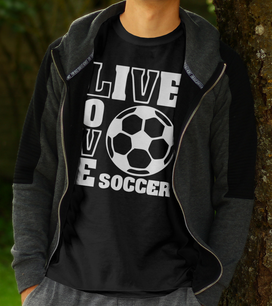 Live Love Soccer Football Ball T-Shirt
