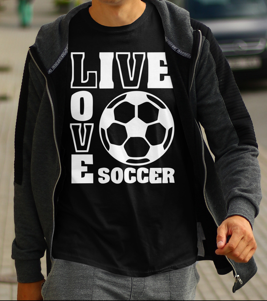Live Love Soccer Football Ball T-Shirt