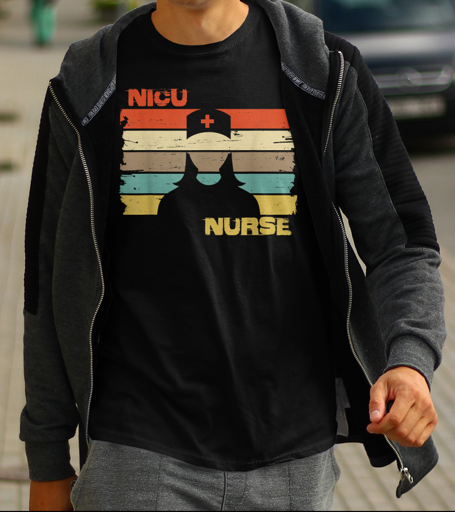 Nicu Nurse Vintage Retro Silhouette 76 T-Shirt