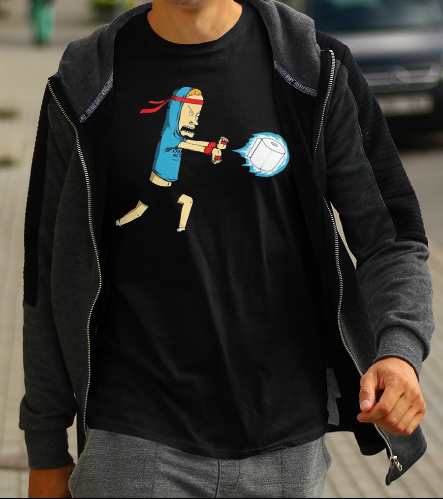 Beavis Energy Attack With Toilet Paper Roll T-Shirt