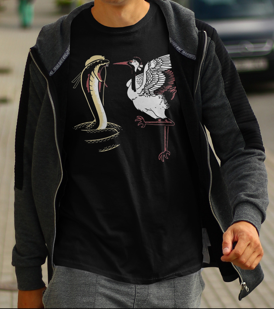 Cobra And Crane From Snorg Iconic Animal Martial Arts Battle T-Shirt
