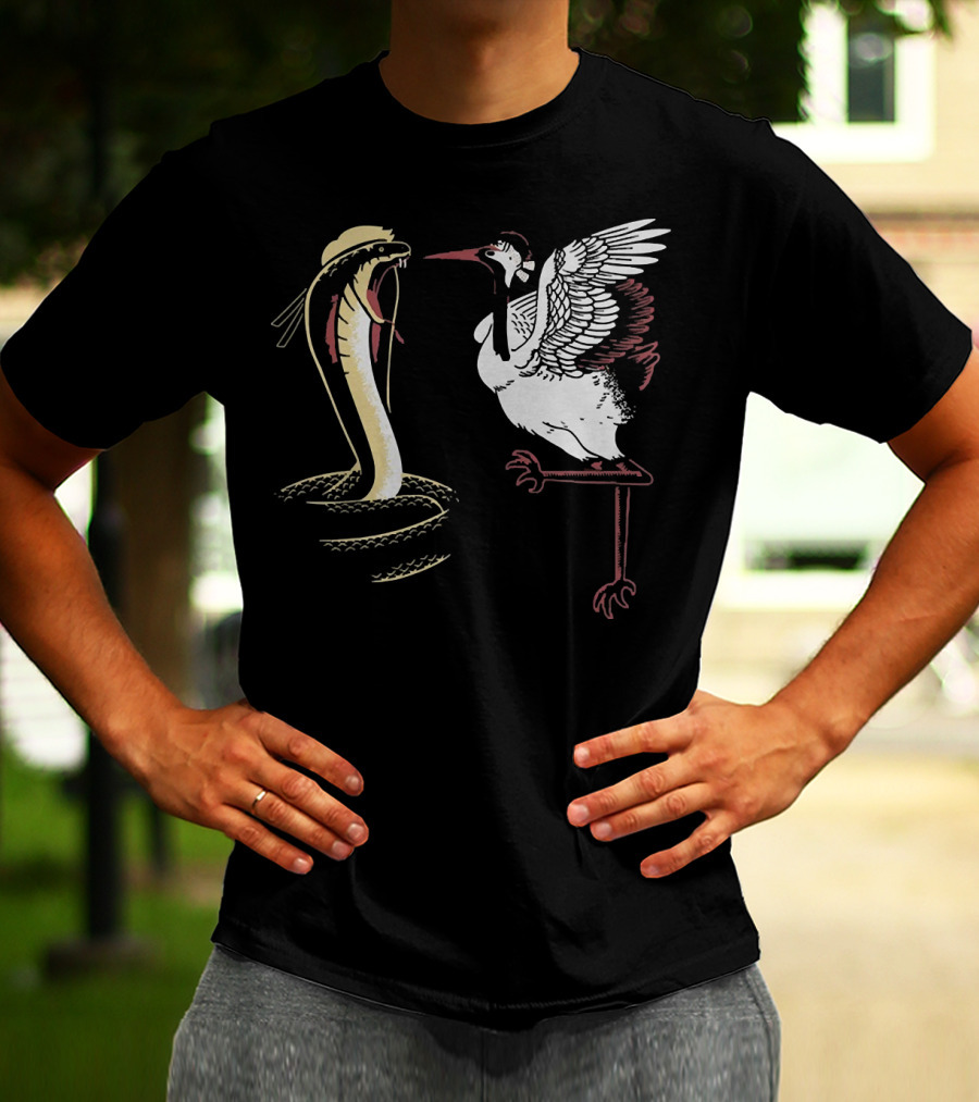 Cobra And Crane From Snorg Iconic Animal Martial Arts Battle T-Shirt