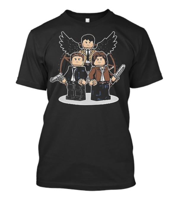 Super Thrilling Supernatural Chibi Winchester Castiel LEGO T-Shirt