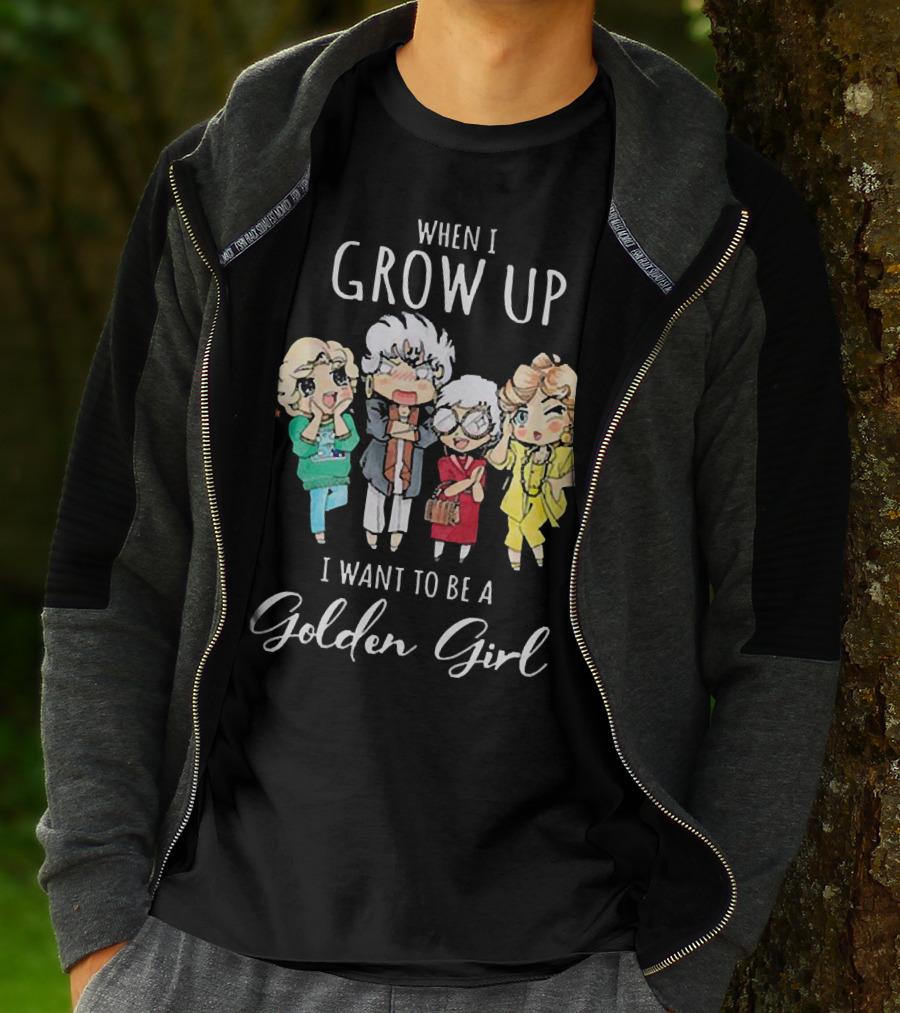 When I Grow Up I Want To Be A Golden Girl Chibi Characters T-Shirt