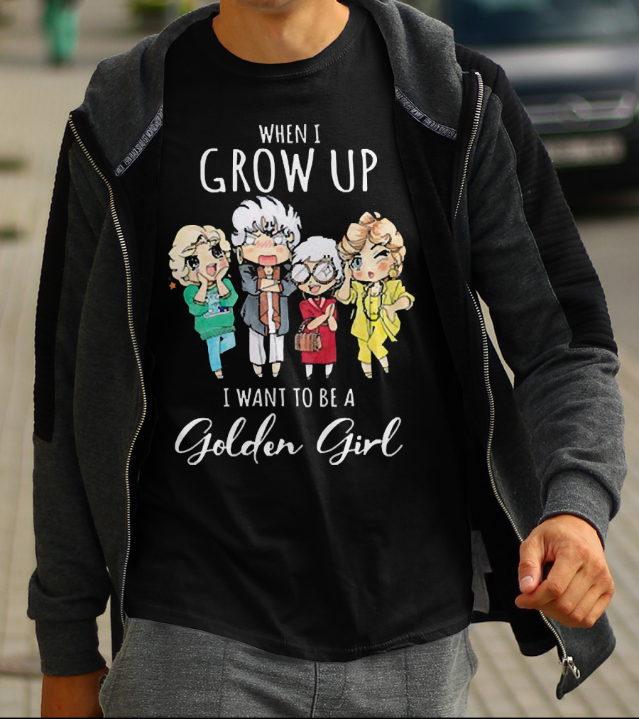 When I Grow Up I Want To Be A Golden Girl Chibi Characters T-Shirt