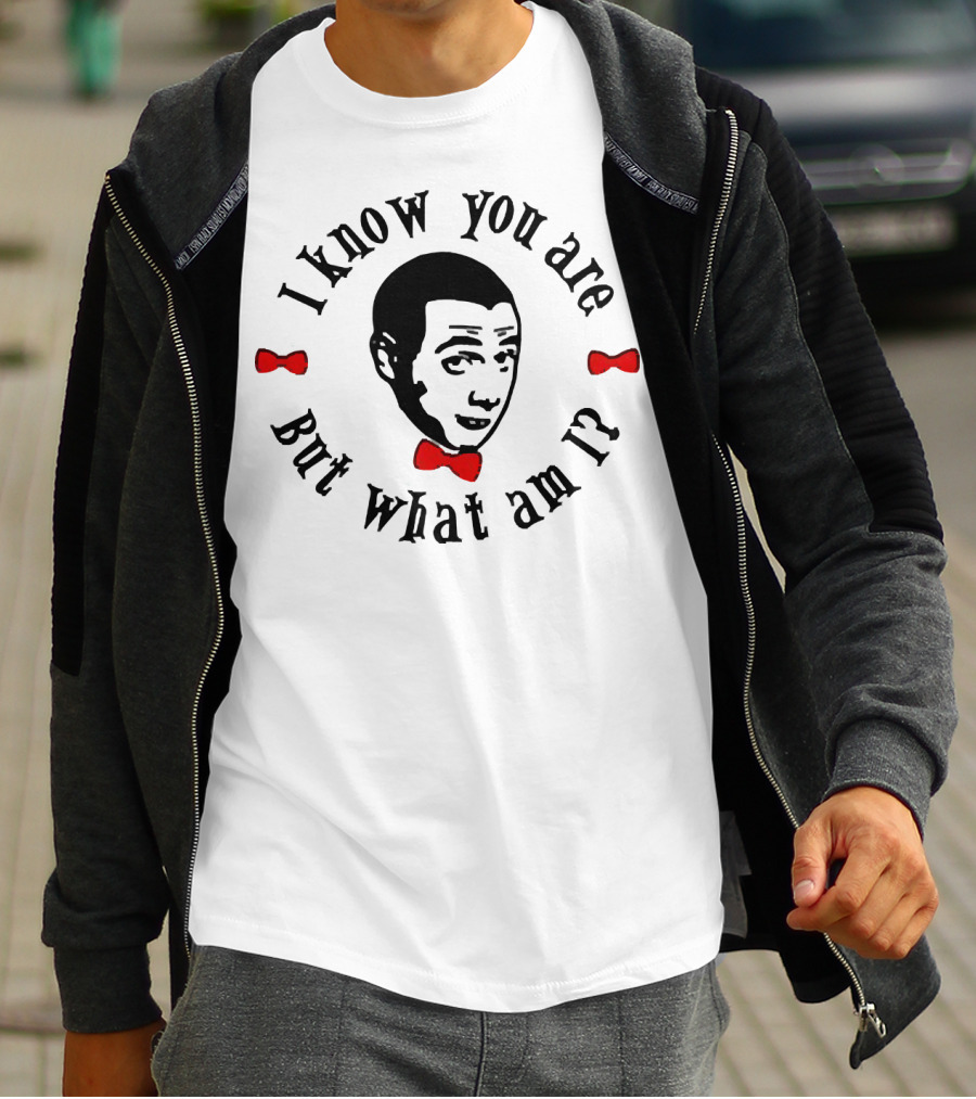 I Know You Are But What Am I Pee-wee Herman Face With Red Bowties T-Shirt