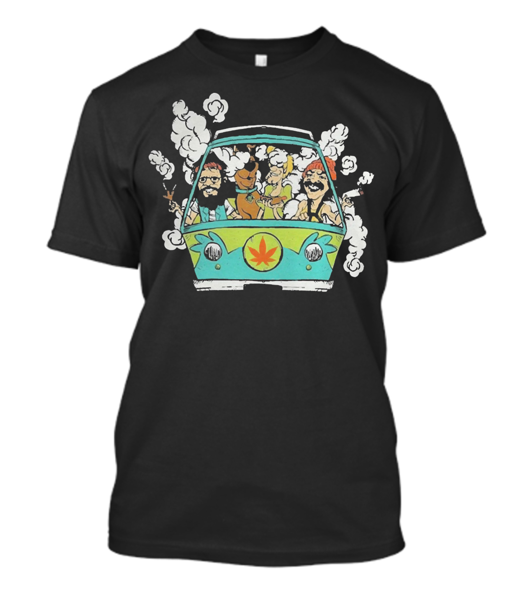 Cheech And Chong Scooby Doo Mystery Machine Smoke Adventure T-Shirt