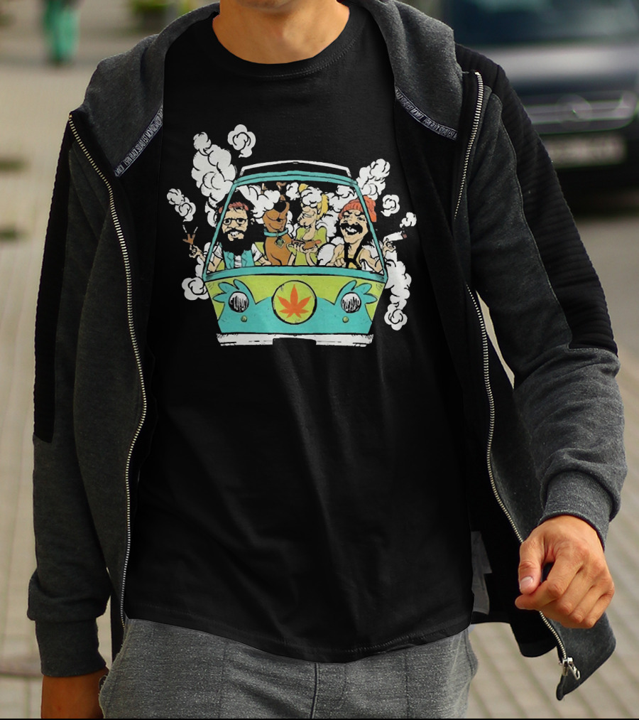 Cheech And Chong Scooby Doo Mystery Machine Smoke Adventure T-Shirt