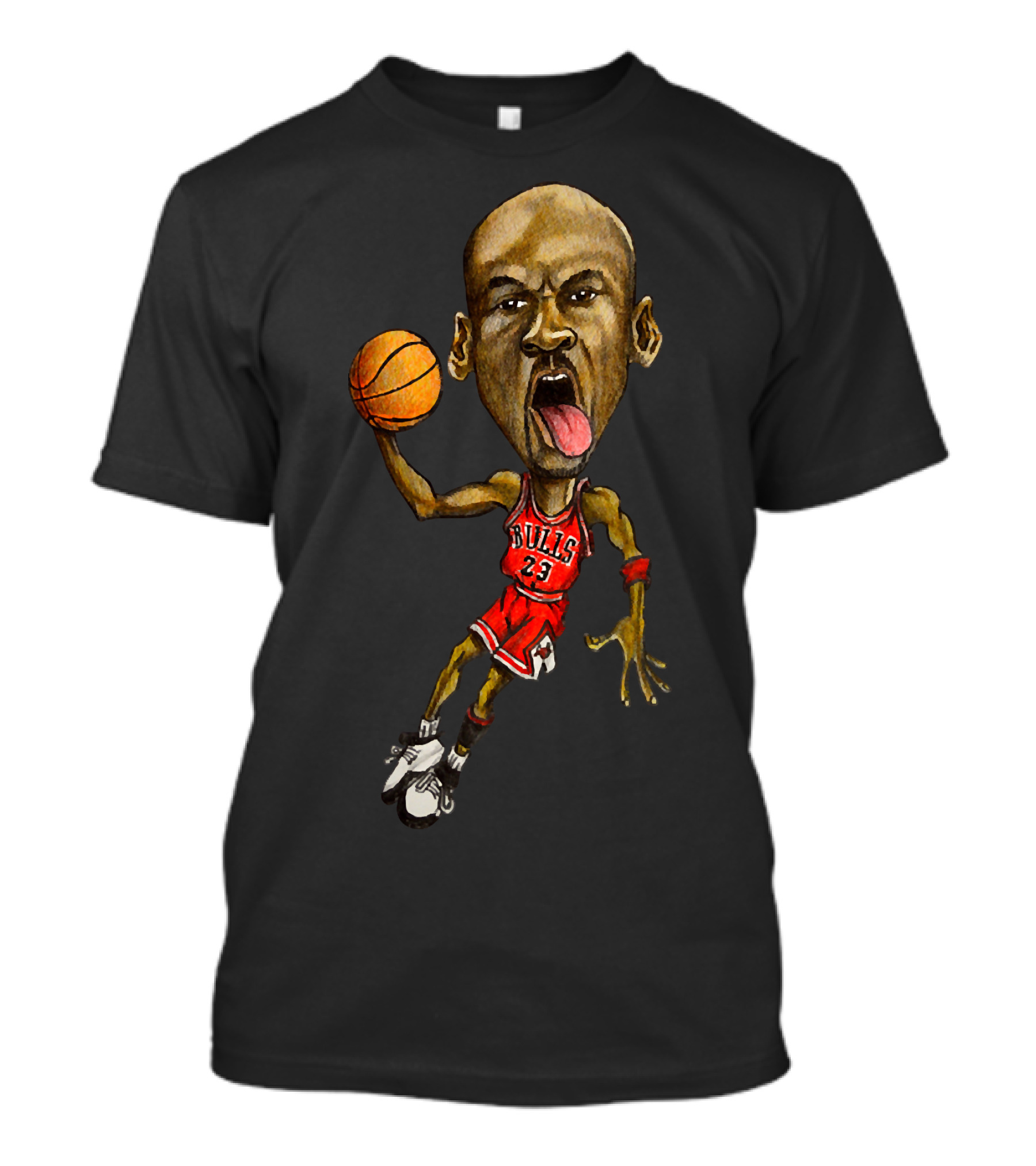 AIR Jordan Bulls 23 Caricature Basketball T-Shirt