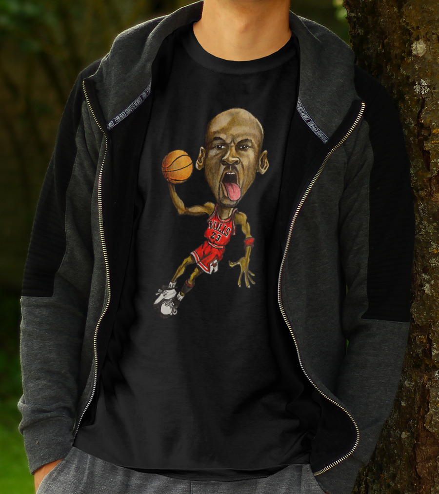 AIR Jordan Bulls 23 Caricature Basketball T-Shirt