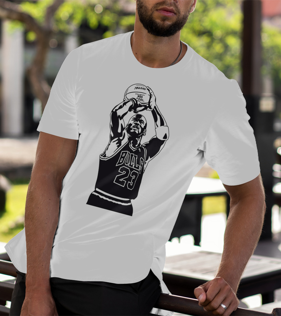Michael Jordan Bulls Number 23 Basketball NBA Palms T-Shirt