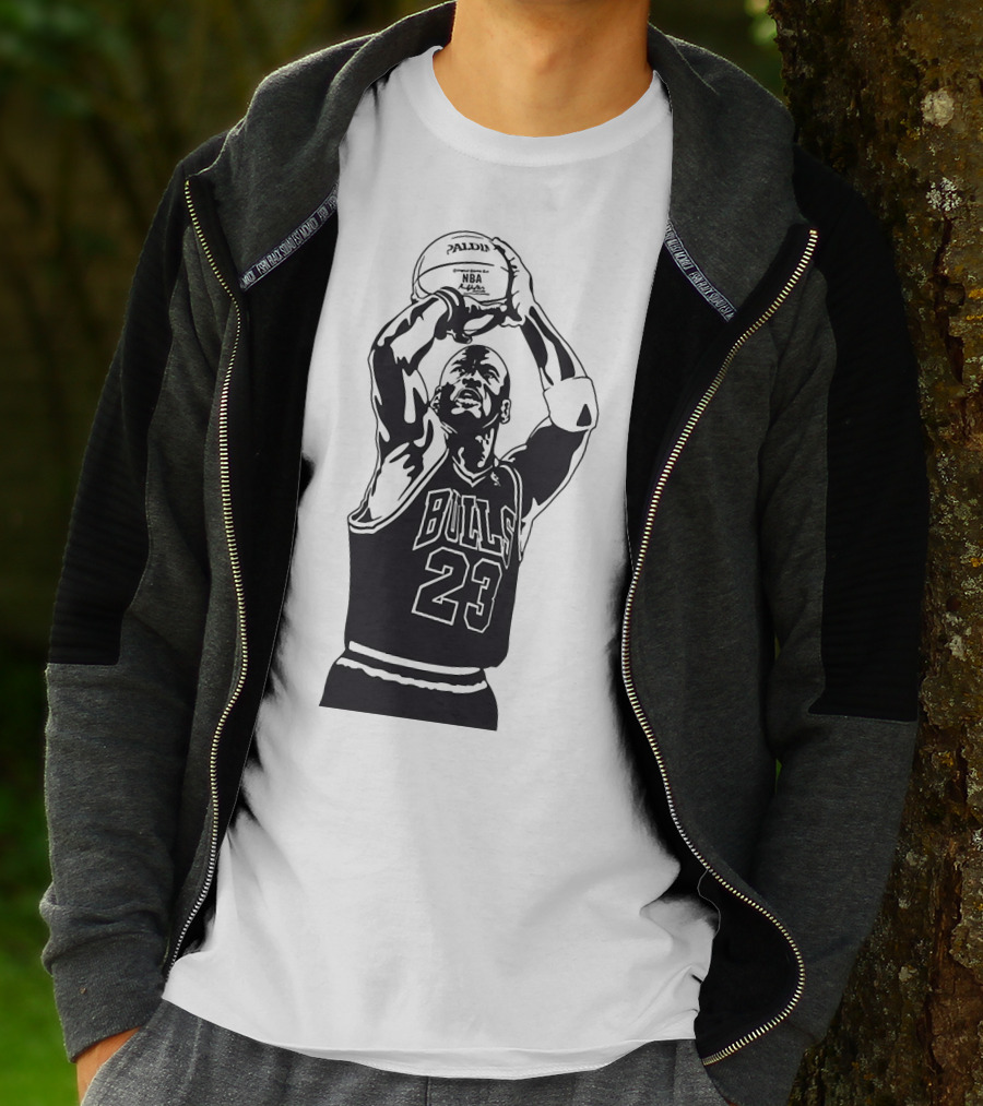 Michael Jordan Bulls Number 23 Basketball NBA Palms T-Shirt