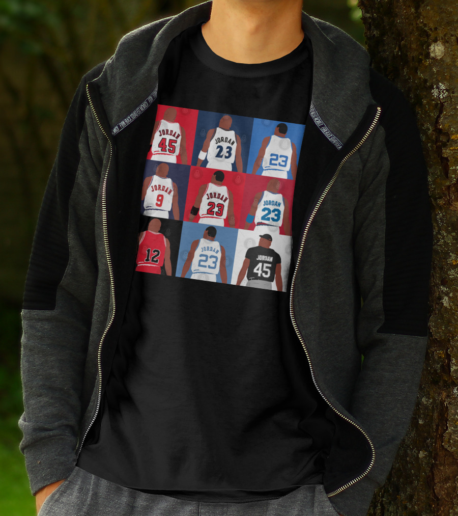 Michael Jordan Number Grid 23 45 9 12 T-Shirt
