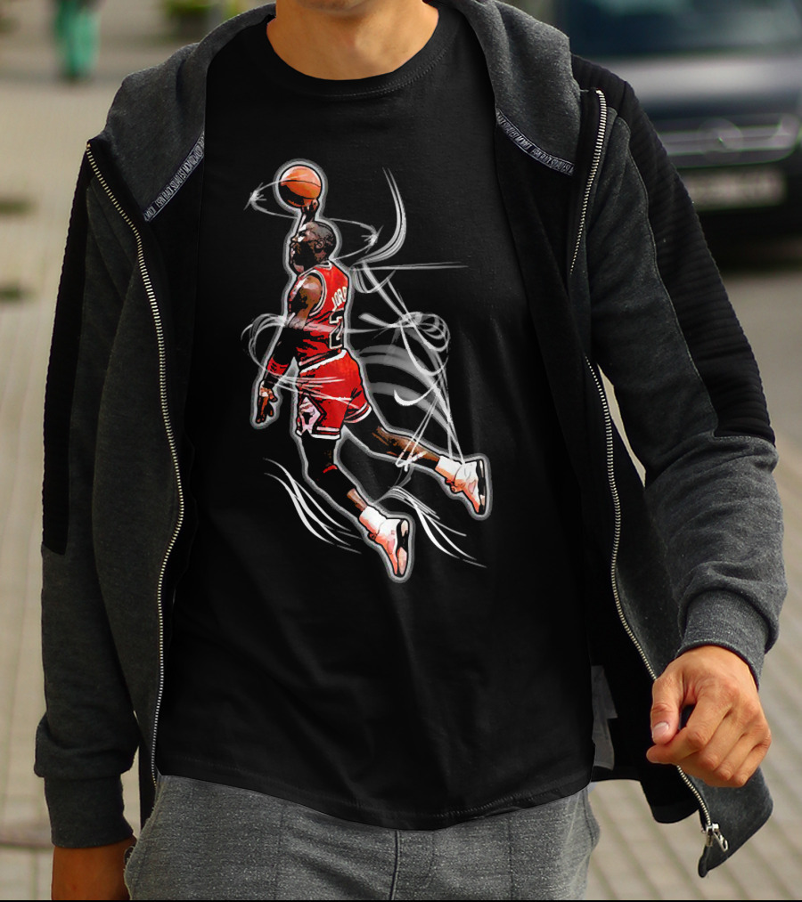 Michael Jordan Air Dunk Iconic Basketball Moment T-Shirt