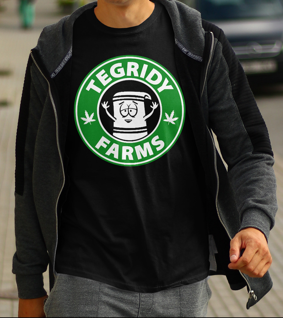 Tegridy Farms South Park Towelie Logo Cannabis Comedy T-Shirt