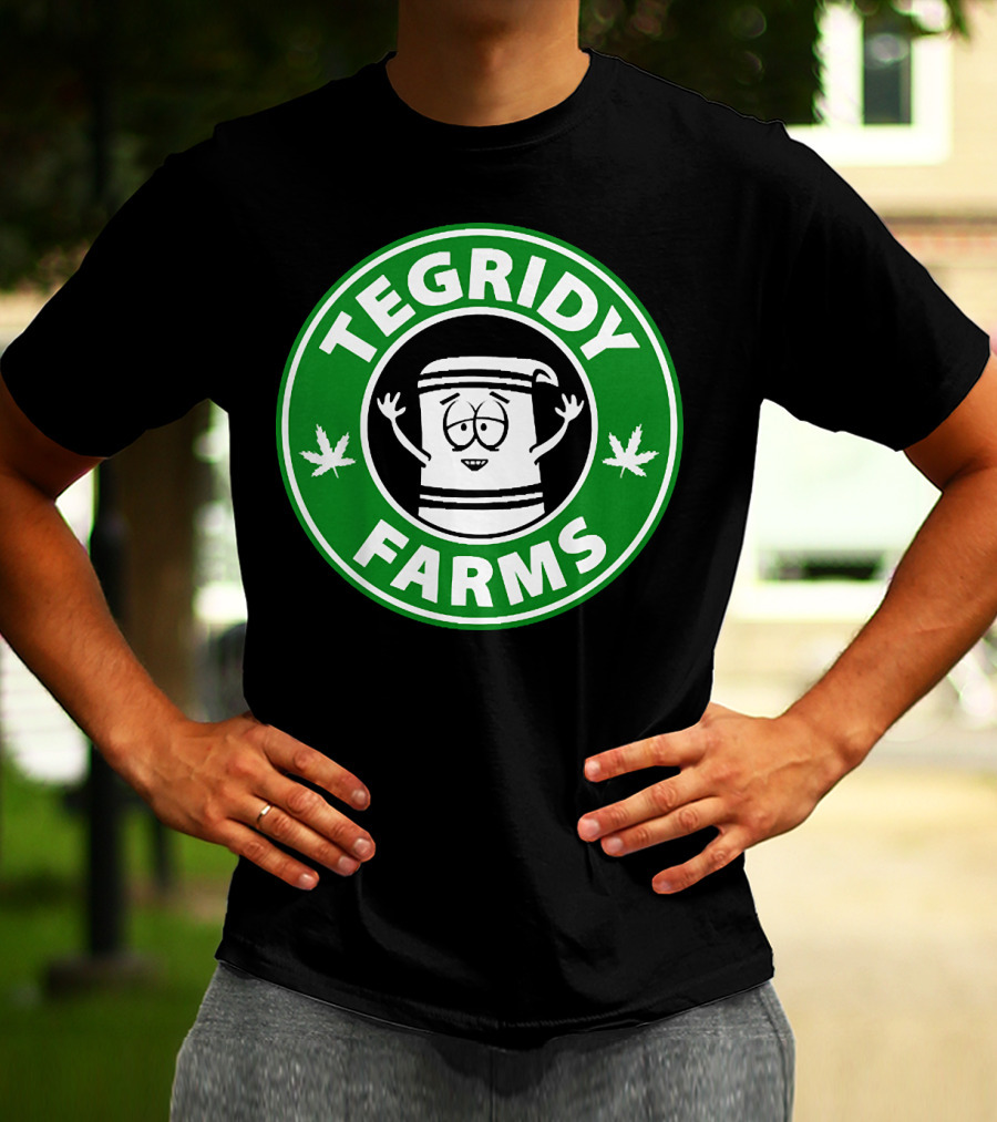 Tegridy Farms South Park Towelie Logo Cannabis Comedy T-Shirt