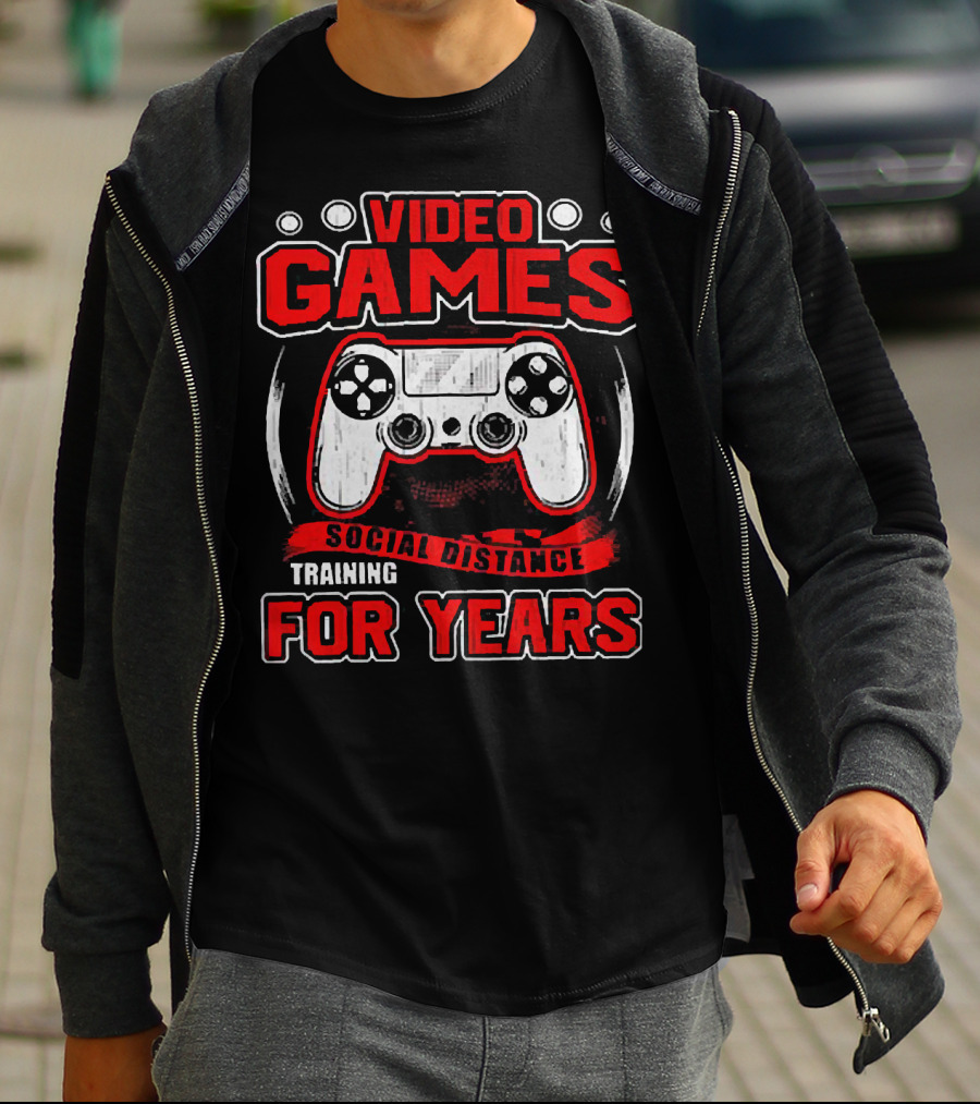 Video Games Social Distance Training For Years Controller T-Shirt