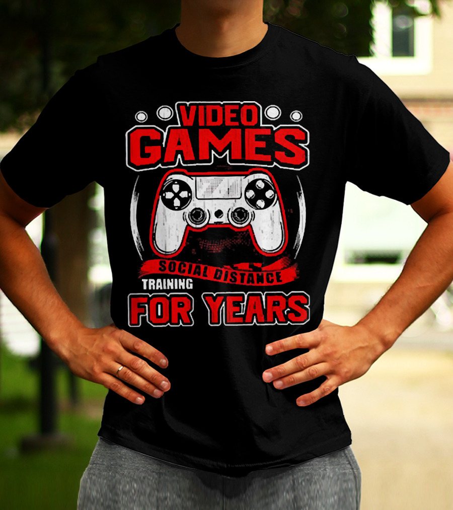 Video Games Social Distance Training For Years Controller T-Shirt