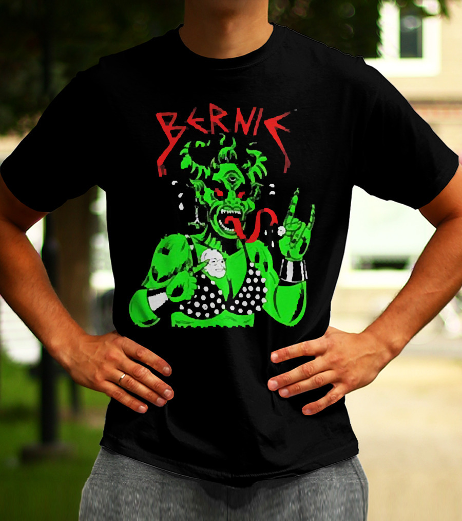 Bernie Sanders Metal Green Satan Symbolic T-Shirt