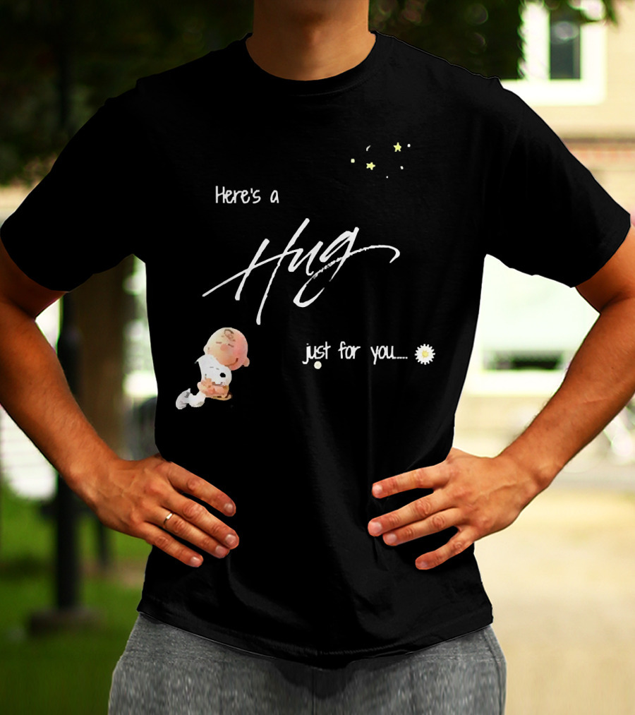 Here's A Hug Just For You With Stars And Daisy Flower T-Shirt