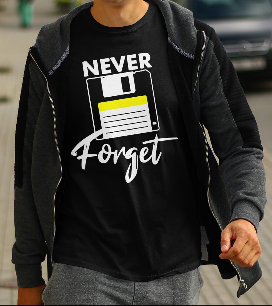 Never Forget Nerd Nerds Floppy Disk T-Shirt