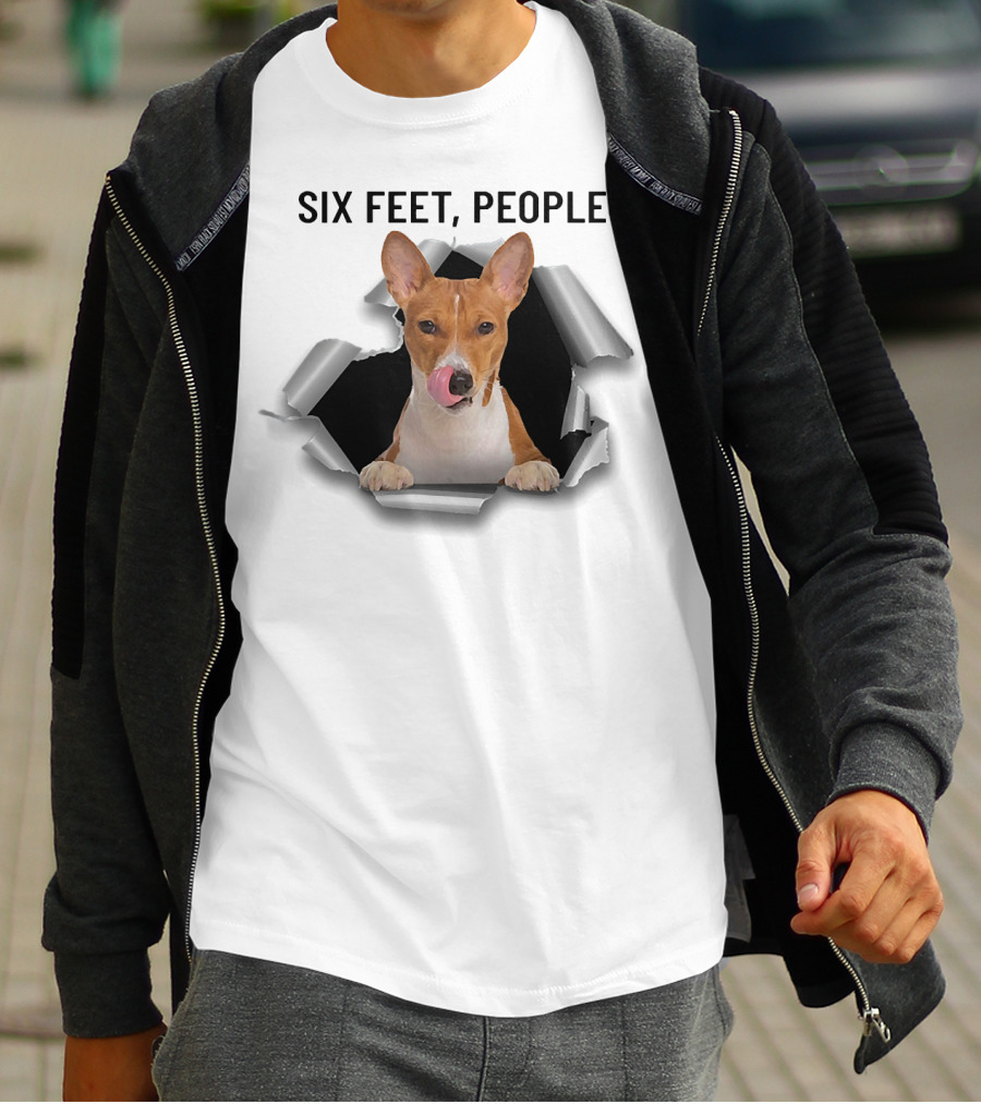 Six Feet People Basenji Torn Ripper T-Shirt