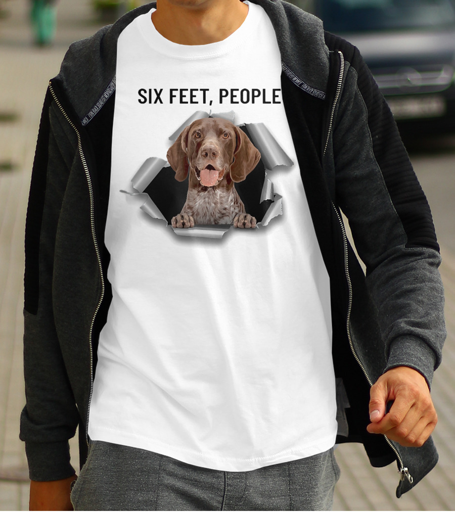 Six Feet People German Shepherd Pointer Torn Ripper T-Shirt