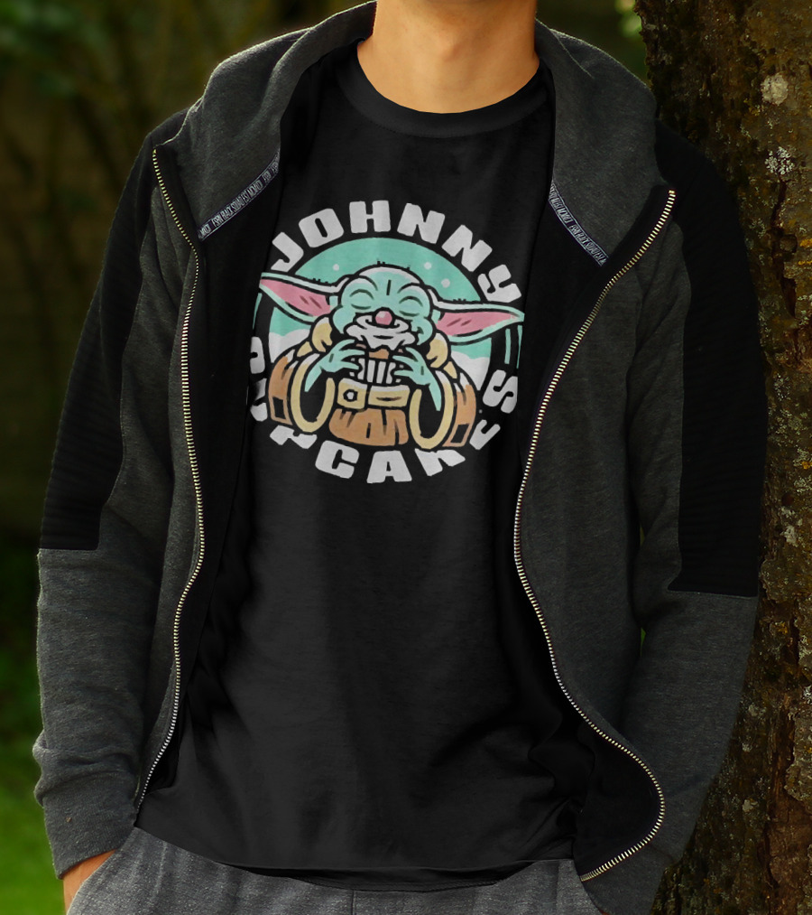 Johnny Cupcakes Baby Yoda Enjoying Cupcake T-Shirt