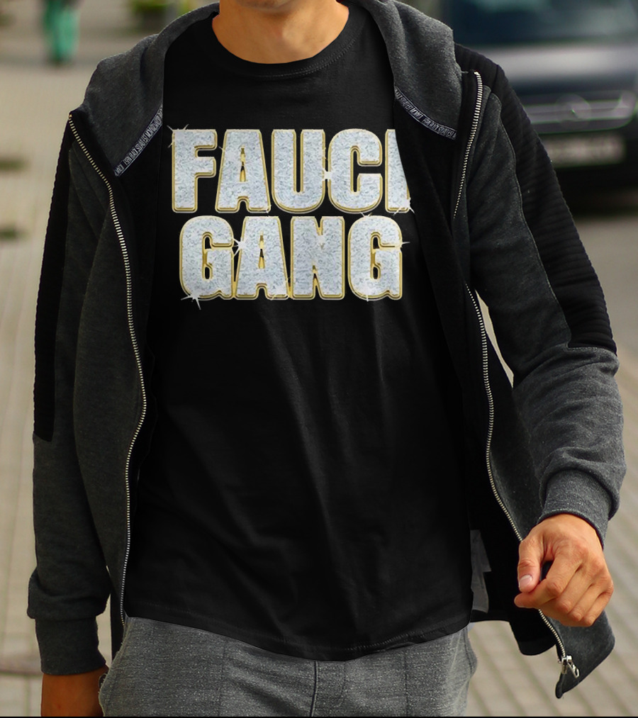 Fauci Gang Sparkling Text Style Katy Perry And Orlando Bloom T-Shirt