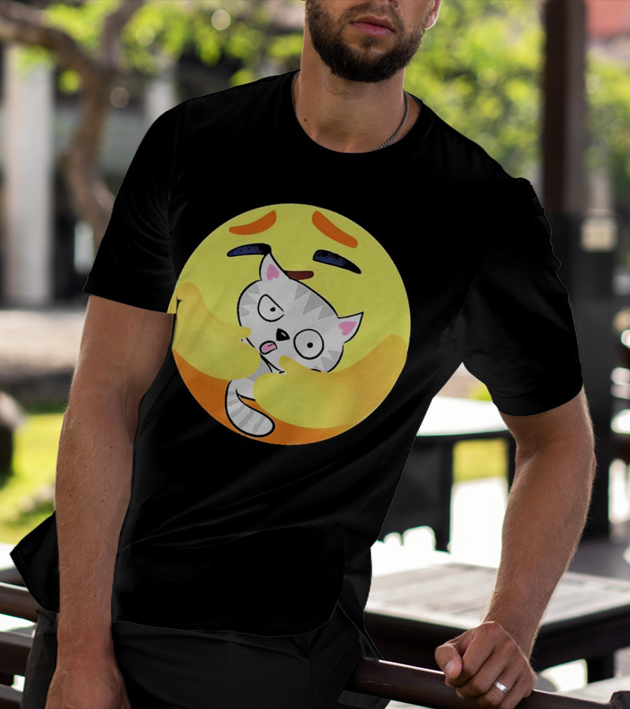 Icon Care Emoji Embrace Cat T-Shirt