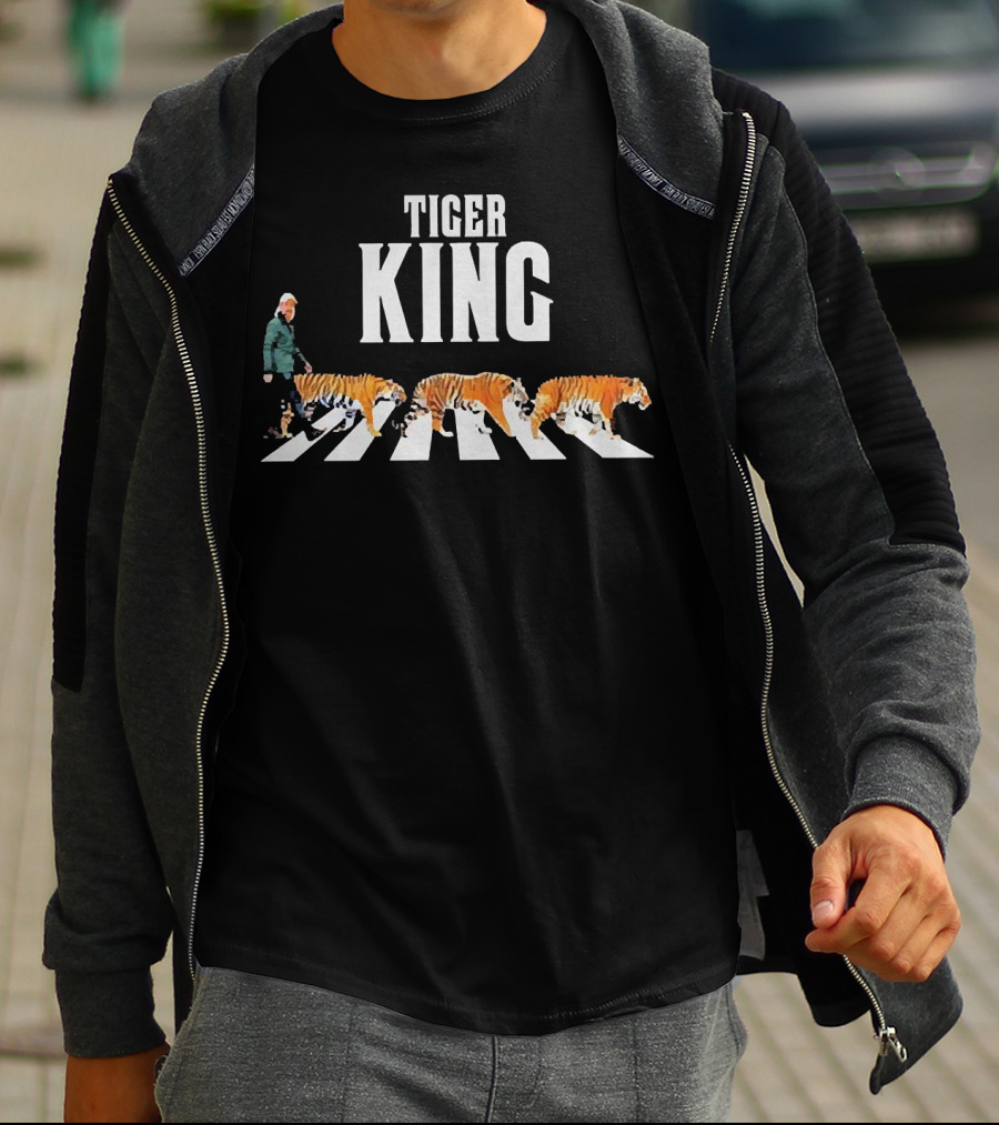 Tiger King Abbey Road Parody With Joe Exotic And Tigers T-Shirt