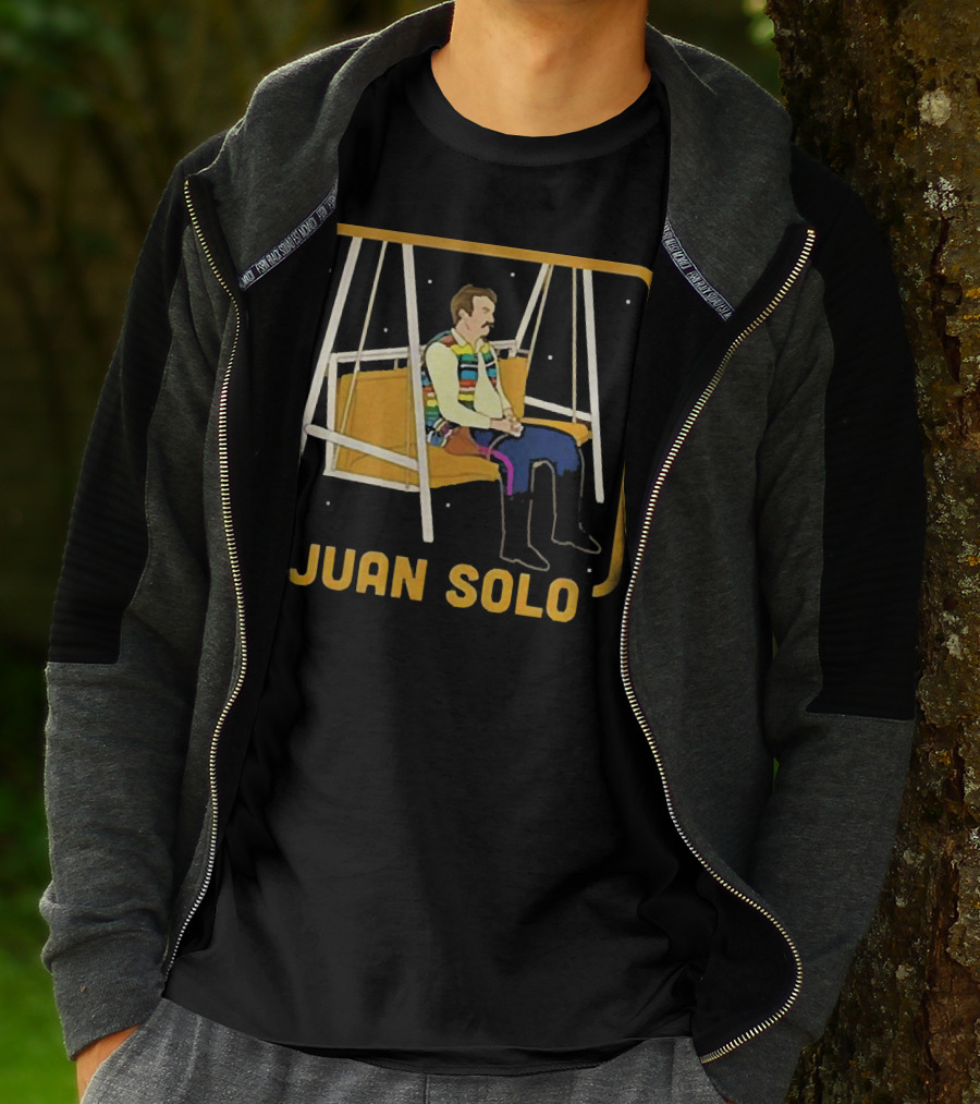 Juan Solo Star Wars Parody Character On Swing T-Shirt