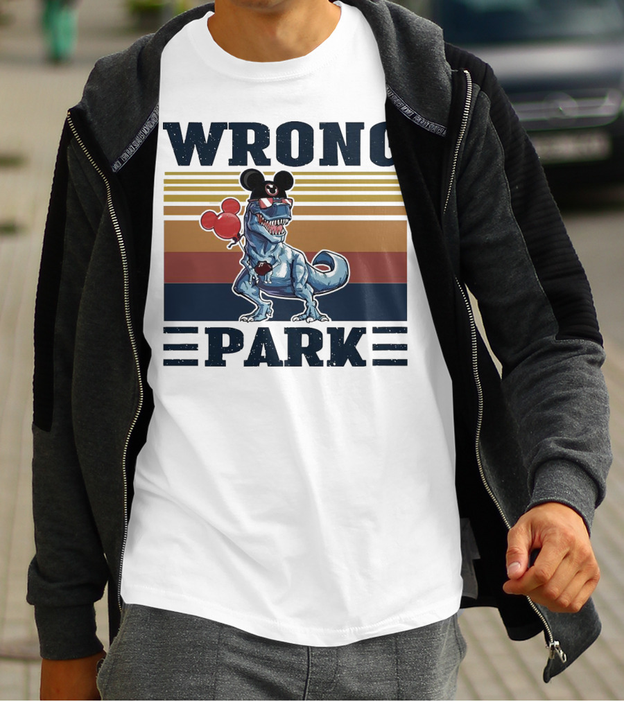 Wrong Park Dinosaur Rex Mickey Balloon T-Shirt