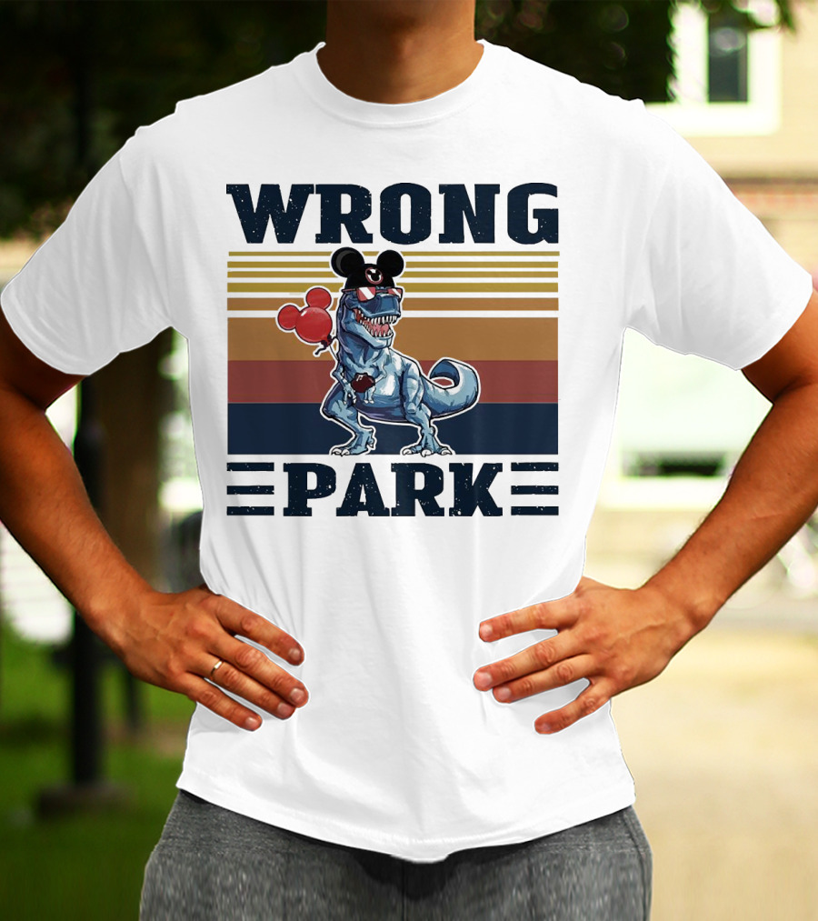 Wrong Park Dinosaur Rex Mickey Balloon T-Shirt