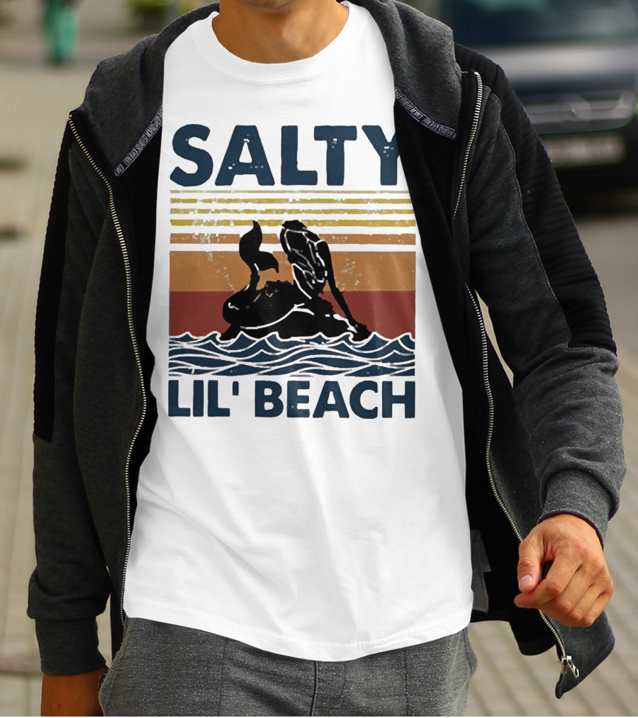 Salty Lil’ Beach Mermaid Vintage Wave T-Shirt