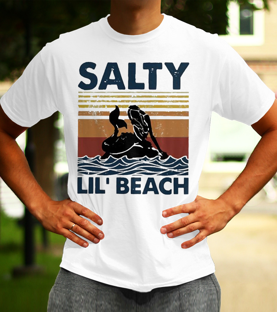 Salty Lil’ Beach Mermaid Vintage Wave T-Shirt
