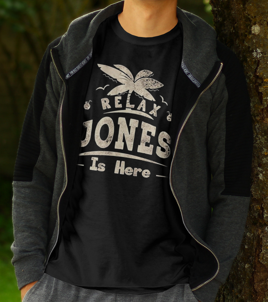 Relax Jones Is Here Palm Tree And Birds T-Shirt
