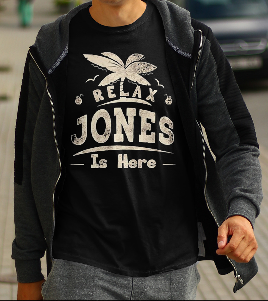 Relax Jones Is Here Palm Tree And Birds T-Shirt