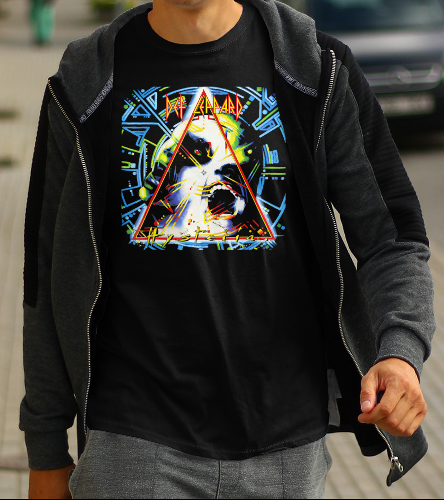 Def Leppard Hysteria Album Cover Art Iconic Triangle T-Shirt