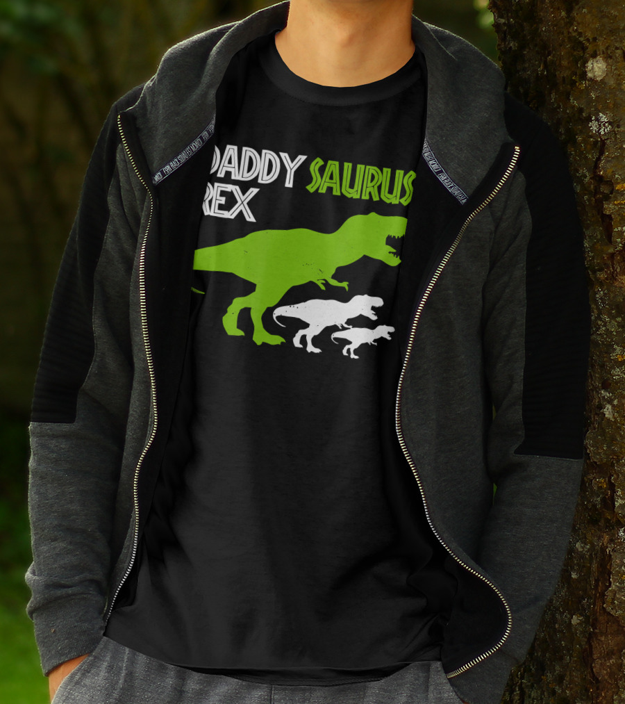 Daddysaurus Rex Funny Father's Day Dinosaur T-Shirt