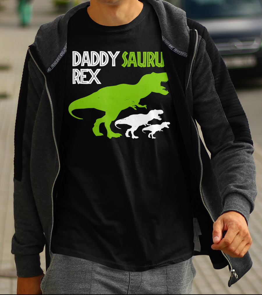 Daddysaurus Rex Funny Father's Day Dinosaur T-Shirt
