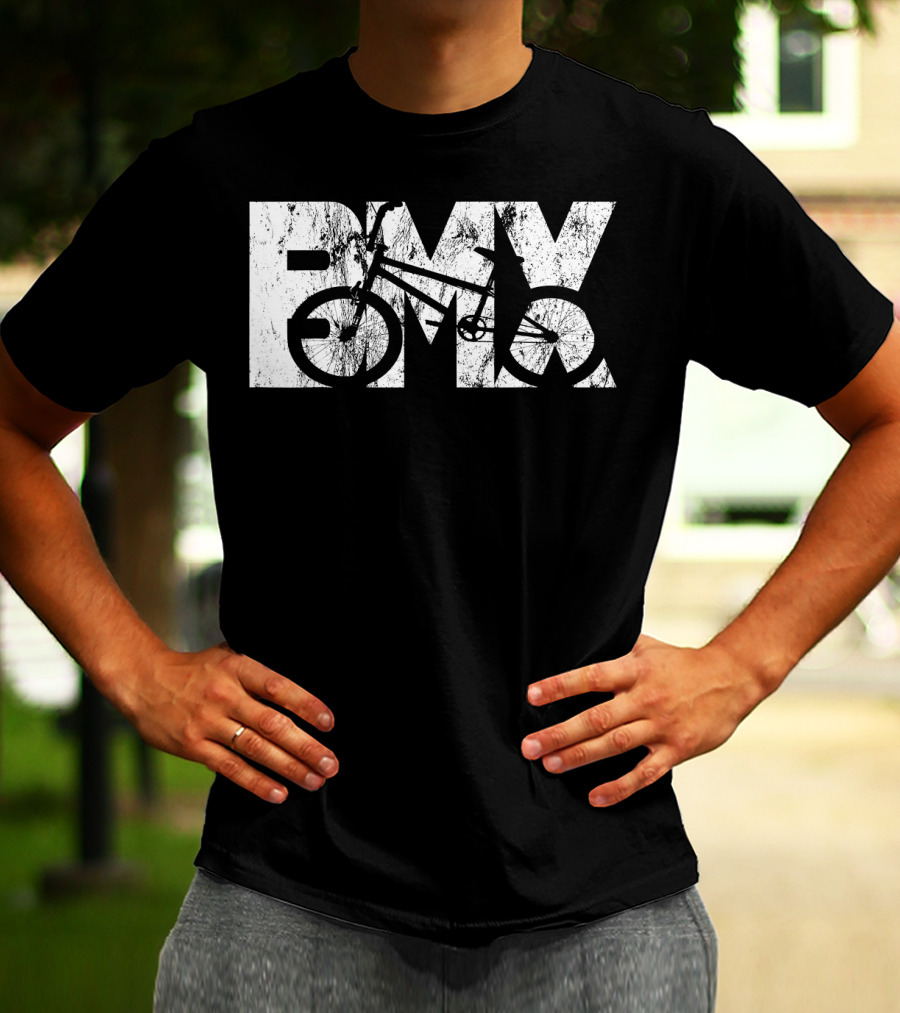 Cool Vintage BMX Bike Racing Fan Text With Bicycle T-Shirt