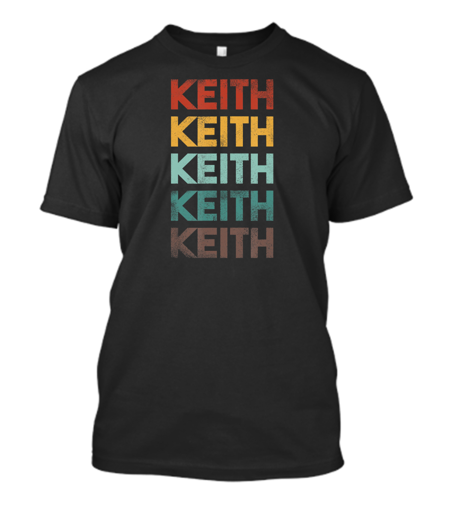 Keith Multicolor Retro Text T-Shirt