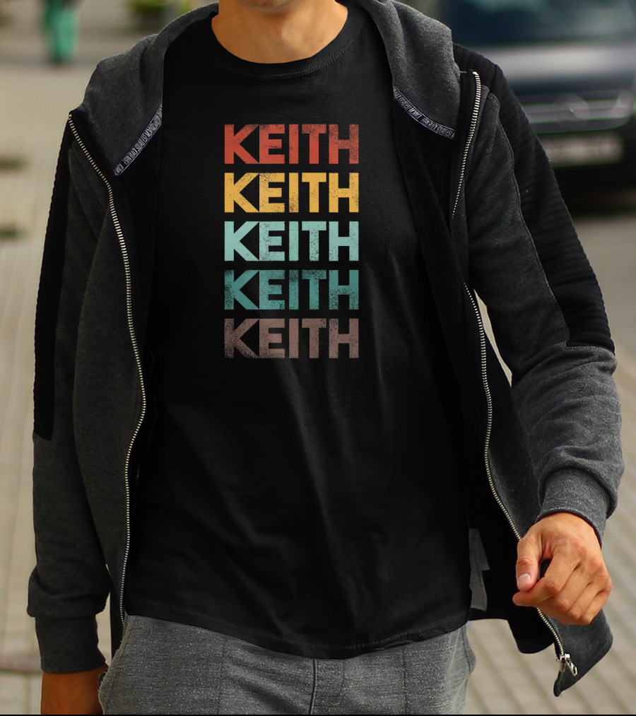 Keith Multicolor Retro Text T-Shirt