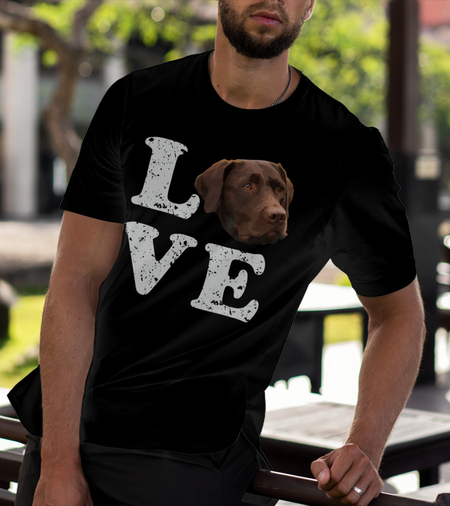 Love My Chocolate Lab Labrador Retriever Dog T-Shirt