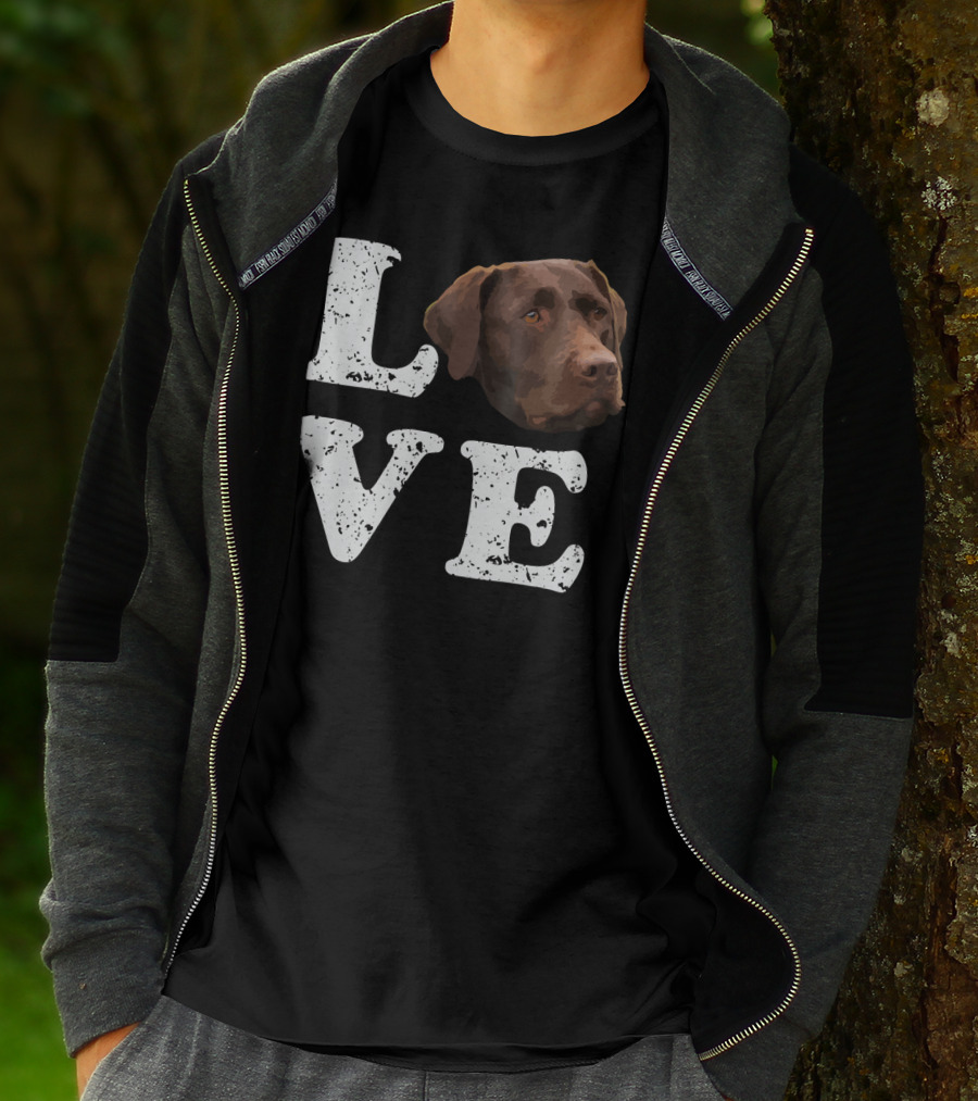Love My Chocolate Lab Labrador Retriever Dog T-Shirt