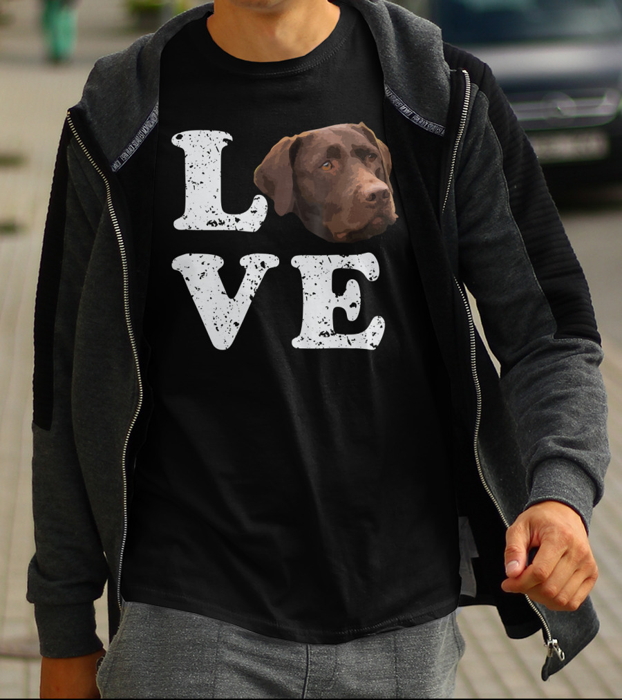 Love My Chocolate Lab Labrador Retriever Dog T-Shirt