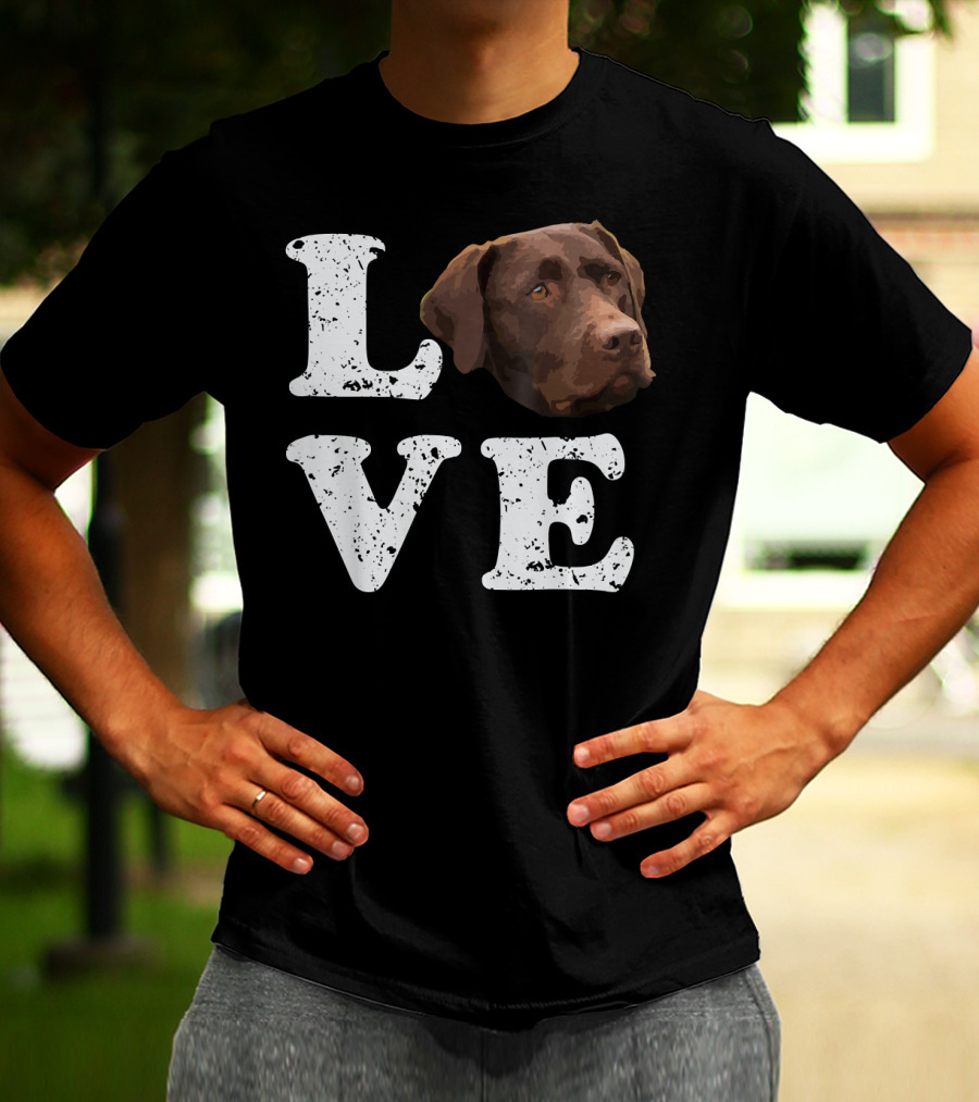 Love My Chocolate Lab Labrador Retriever Dog T-Shirt