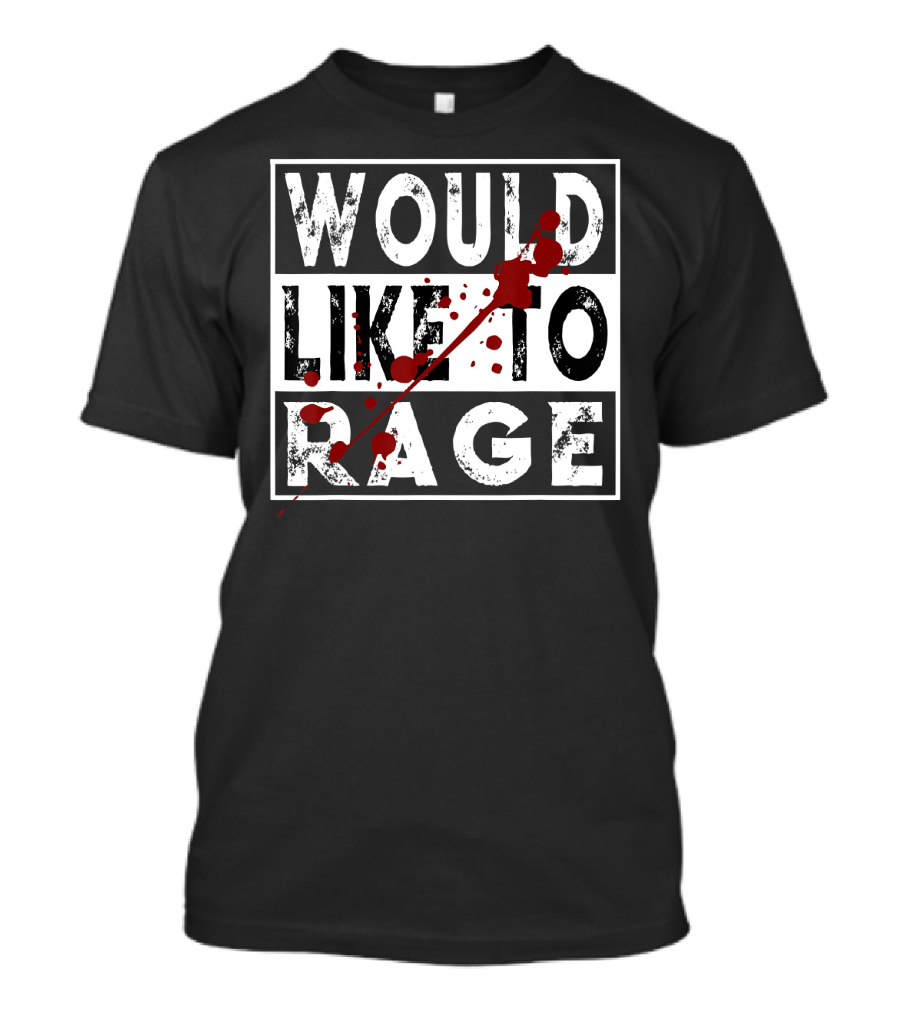 Would Like To Rage Barbarian Warrior Class RPG Humor T-Shirt