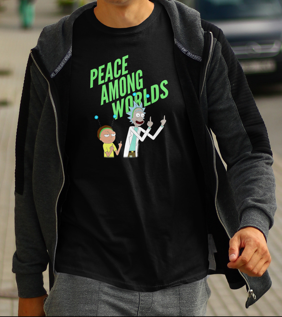 Peace Among Worlds Rick And Morty Portal T-Shirt